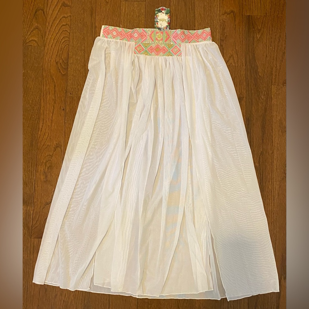 Bathrobe - skirt for beach white